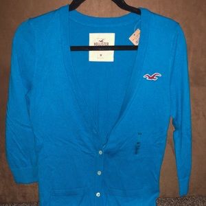 Hollister blue cardigan BNWT size medium